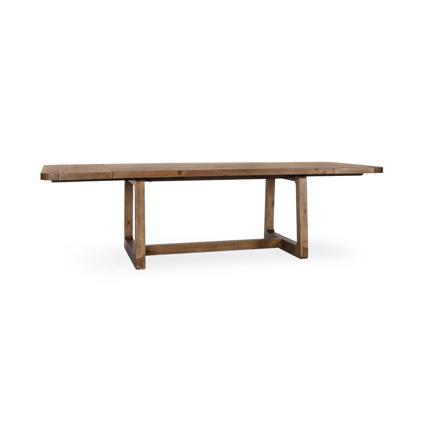 Leofric 80-110" Extendable Dining Table Smoke Brown