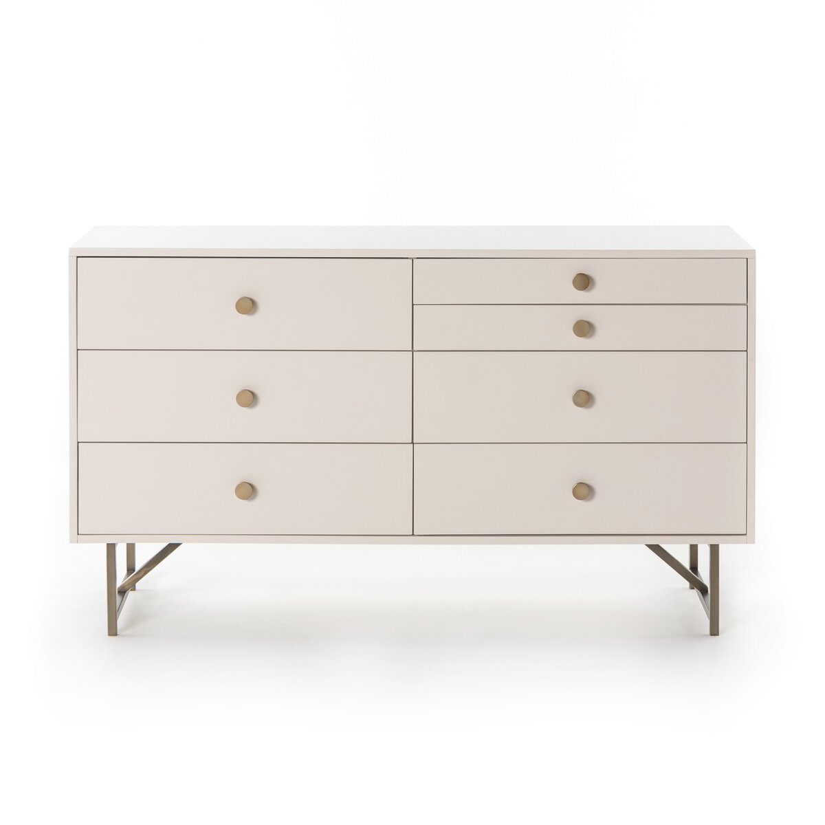 Valdric 7 Drawer Dresser - Matte Alabaster