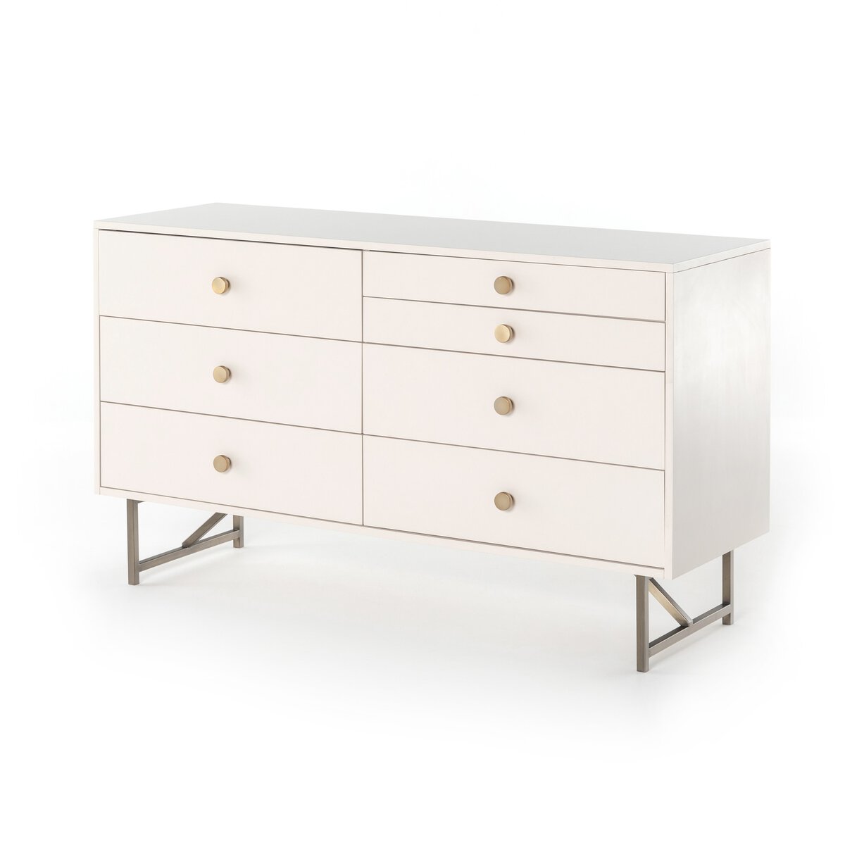 Valdric 7 Drawer Dresser - Matte Alabaster