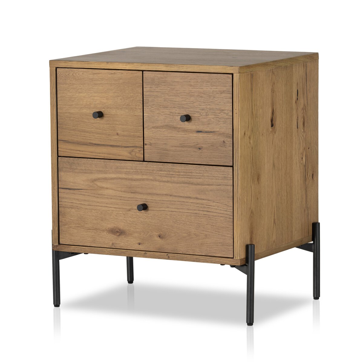 Eadric Nightstand - Amber Oak Resin