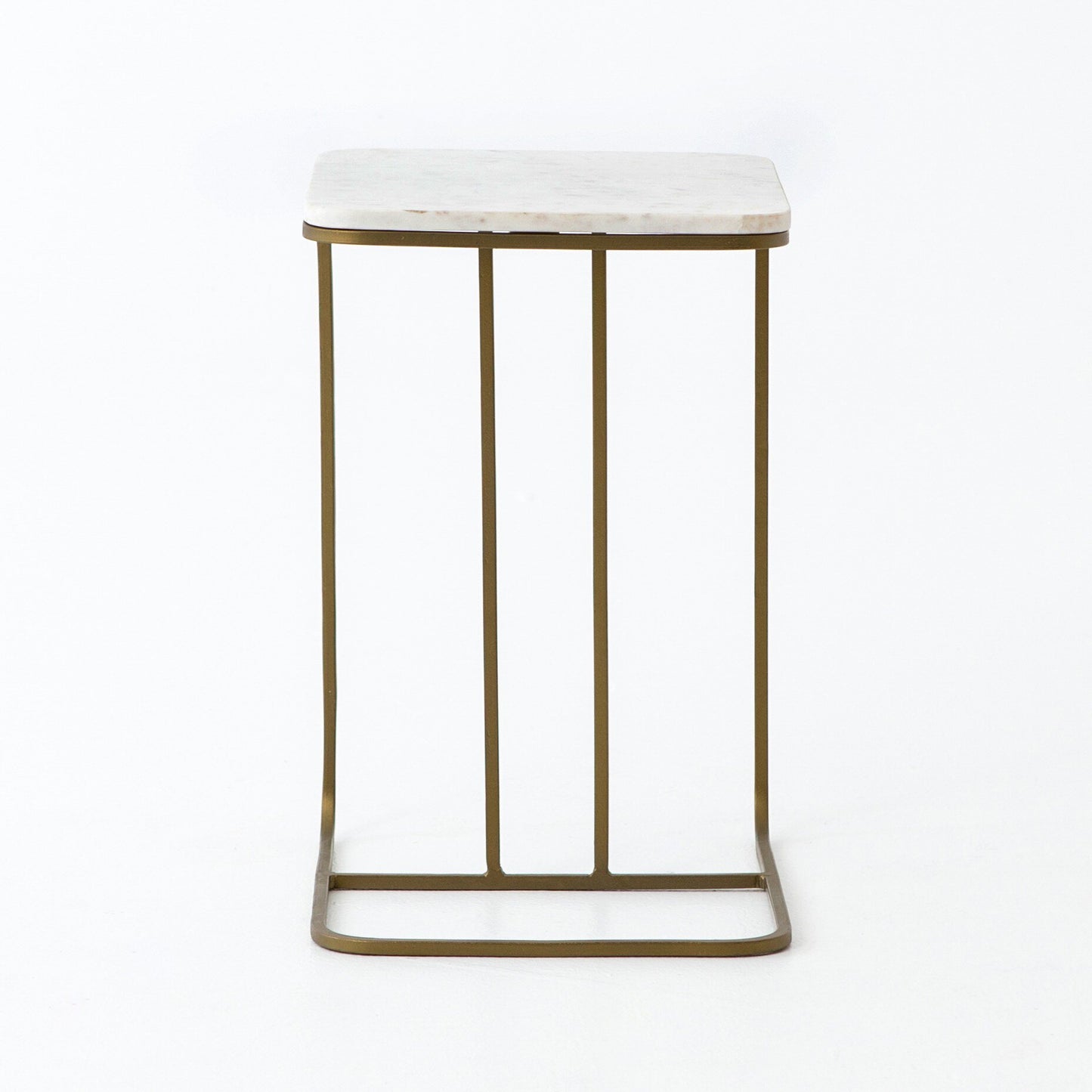 Aethelred C Table - Polished White Marble