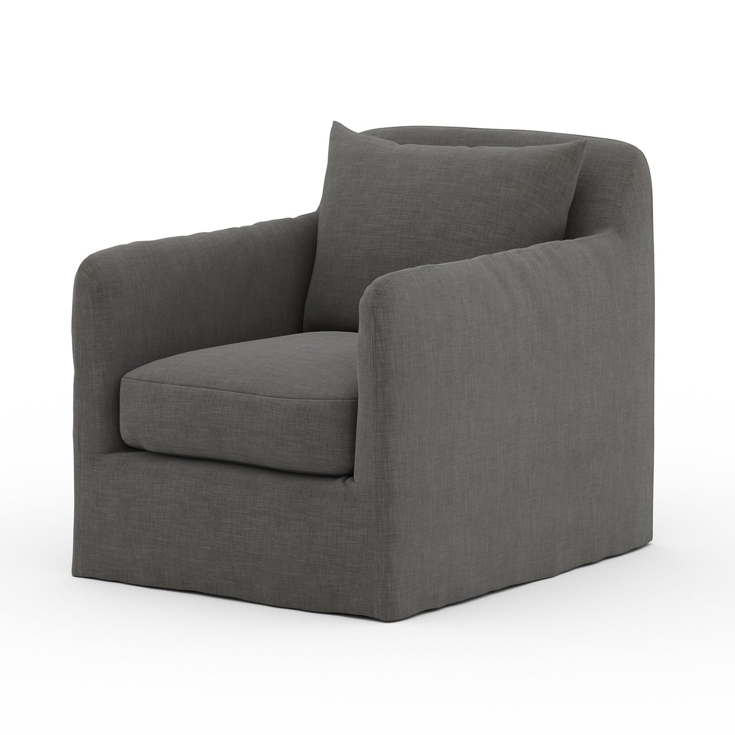 Drystan Outdoor Slipcover Swivel Chair - Venao Grey