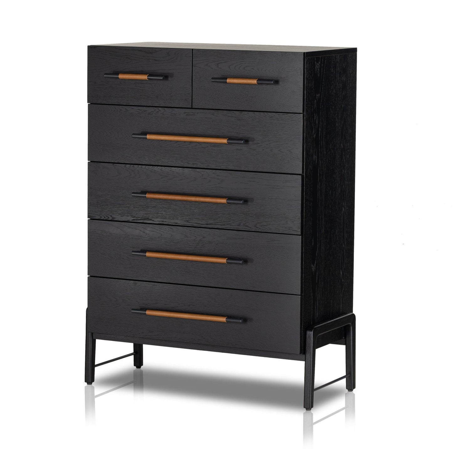Rowan 6 Drawer Tall Dresser - Yucca Oak Veneer