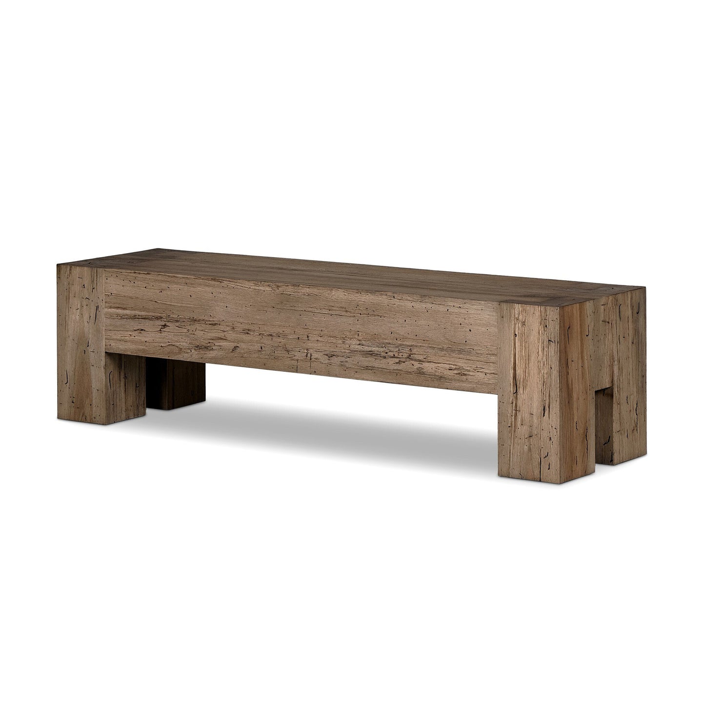 Aldwin Accent Bench - Rustic Wormwood Oak