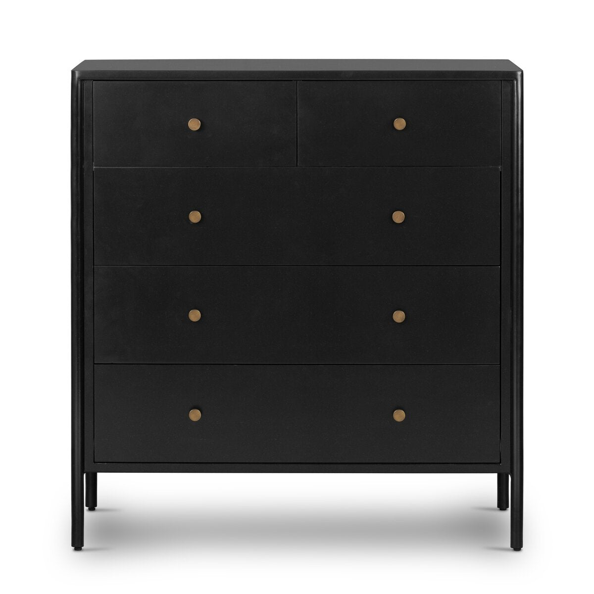Sigewin 5 Drawer Dresser - Black