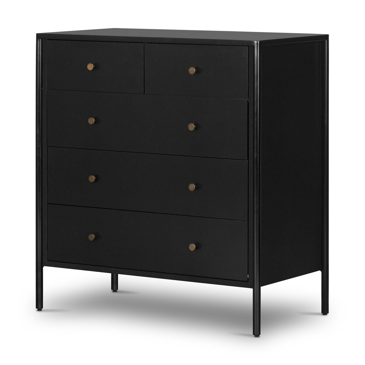 Sigewin 5 Drawer Dresser - Black