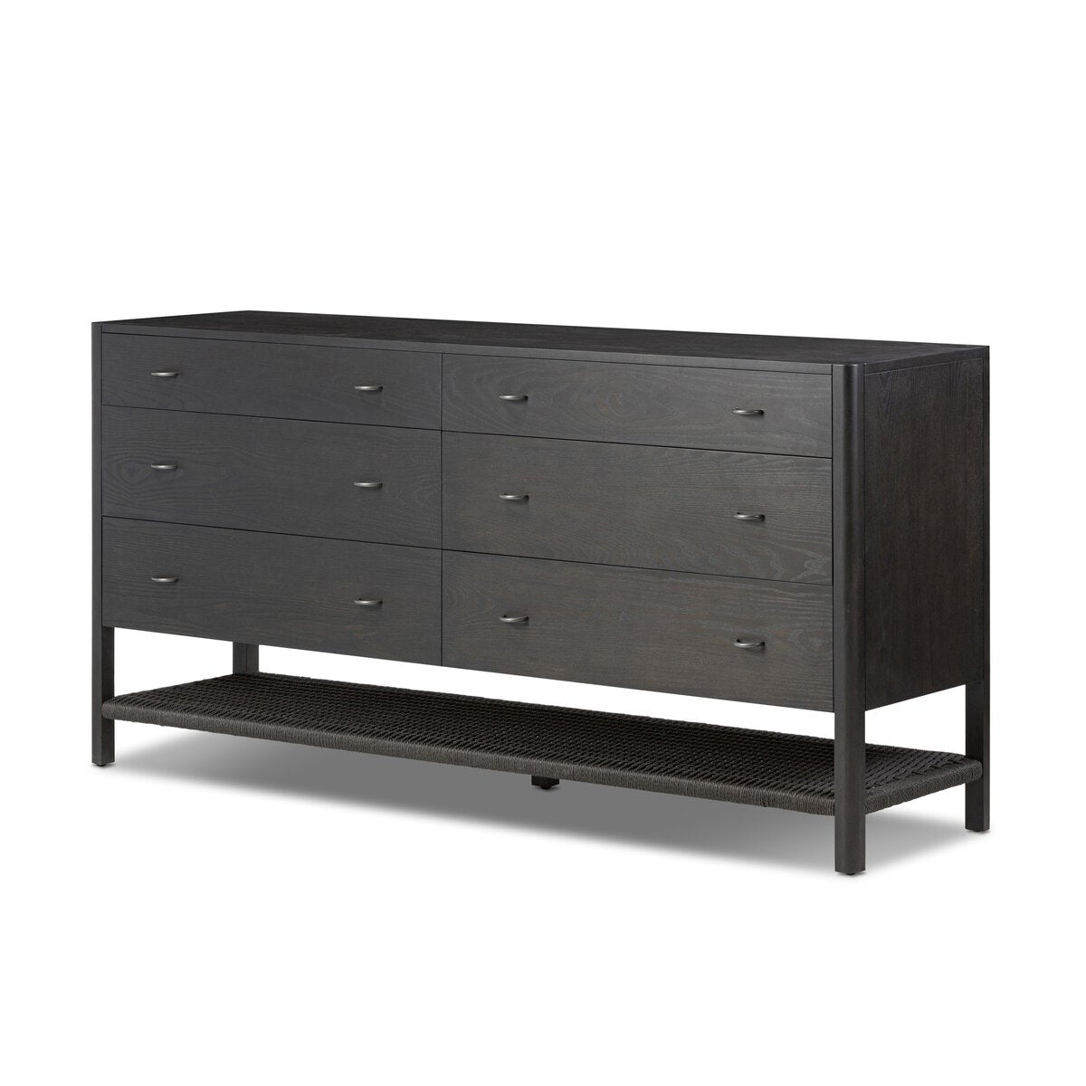 Zephric 6 Drawer Dresser - Smoked Black Ash Veneer