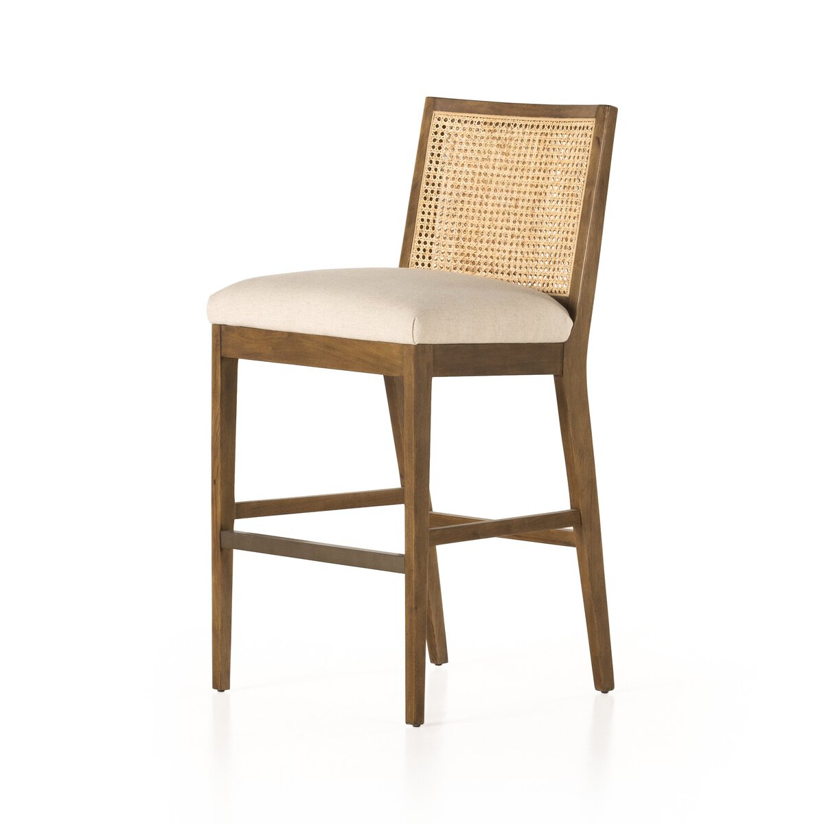 Alton Cane Armless Bar + Counter Stool - Savile Flax