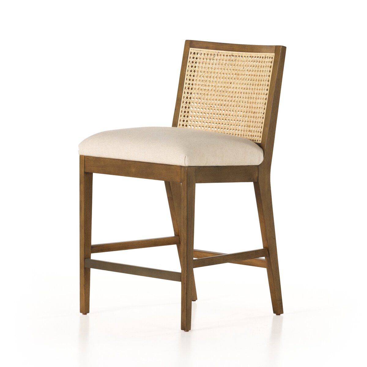 Alton Cane Armless Bar + Counter Stool - Savile Flax