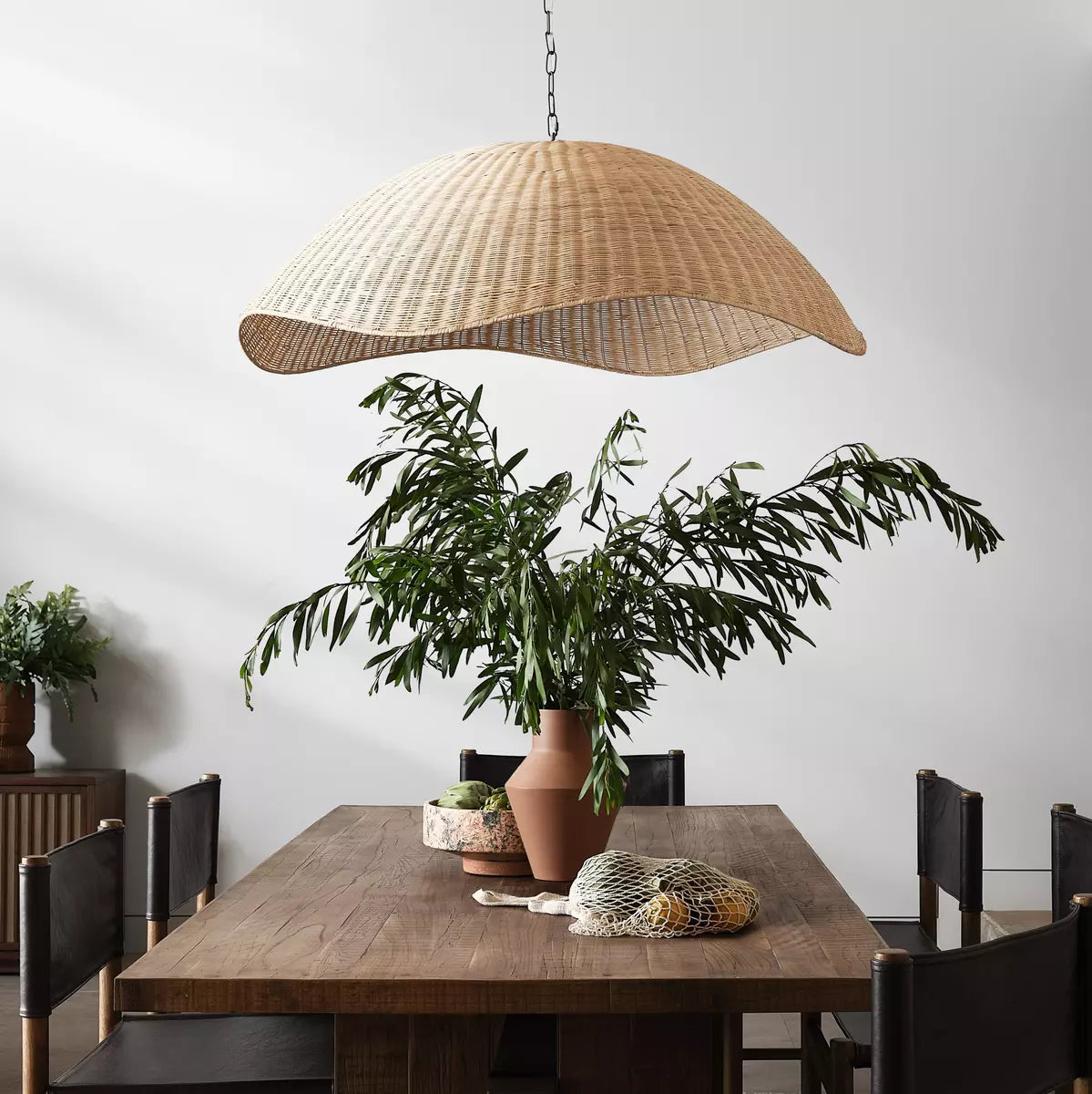 Osric Woven Rattan Pendant - Natural Rattan