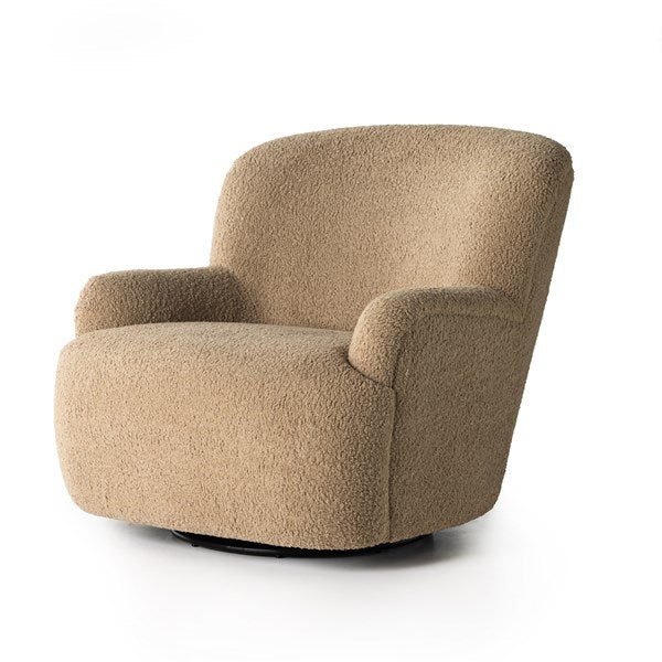 Kendric Swivel Chair - Sheepskin Camel