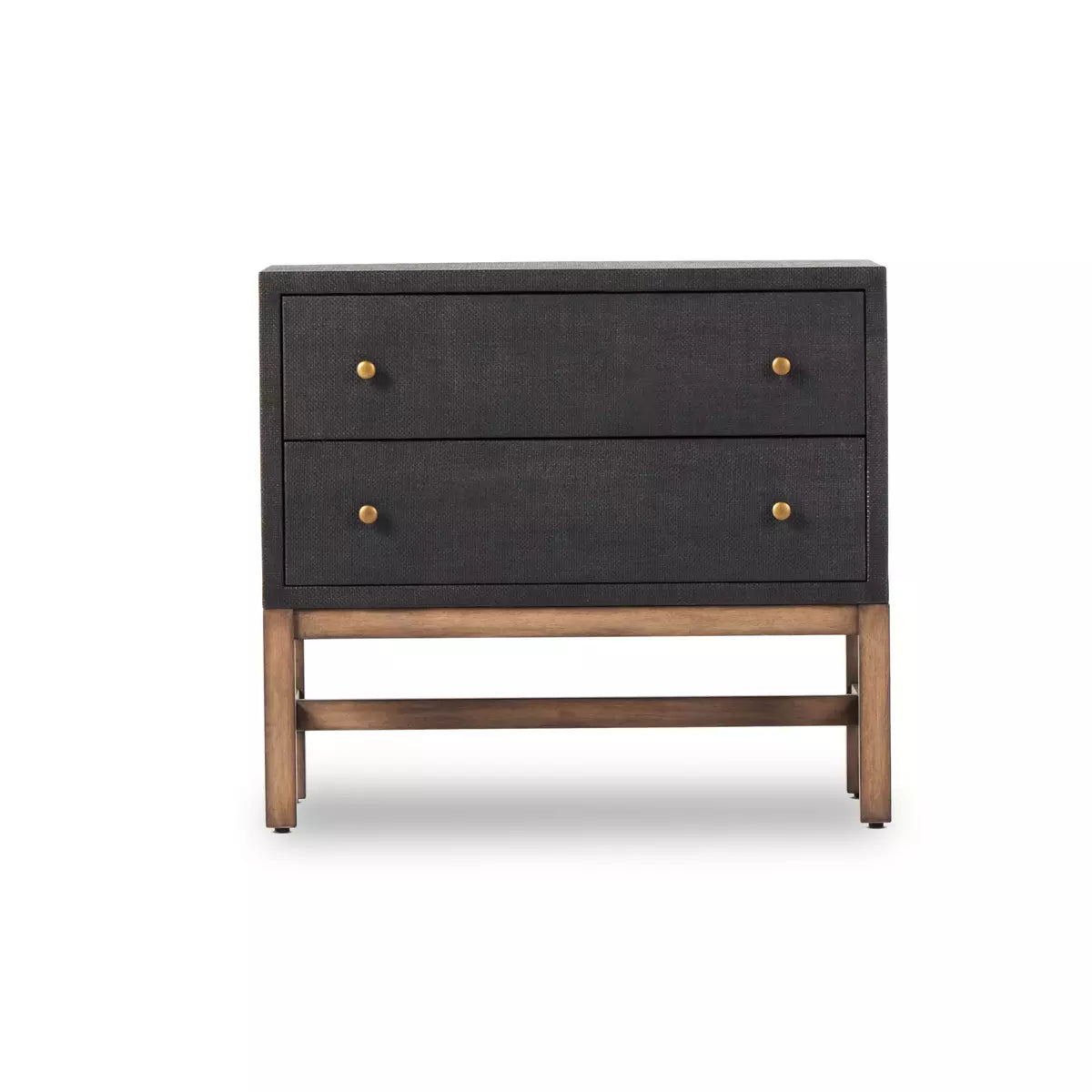 Fulbert Nightstand - Black Raffia