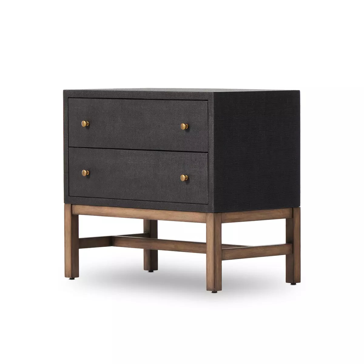 Fulbert Nightstand - Black Raffia