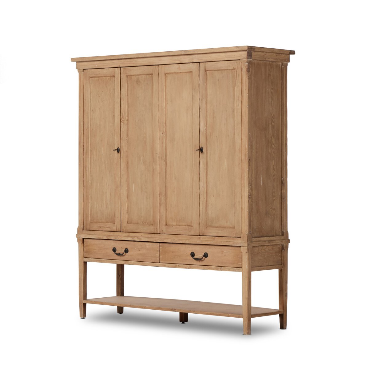 Baldric Wide Cabinet - Aged Light Pine
