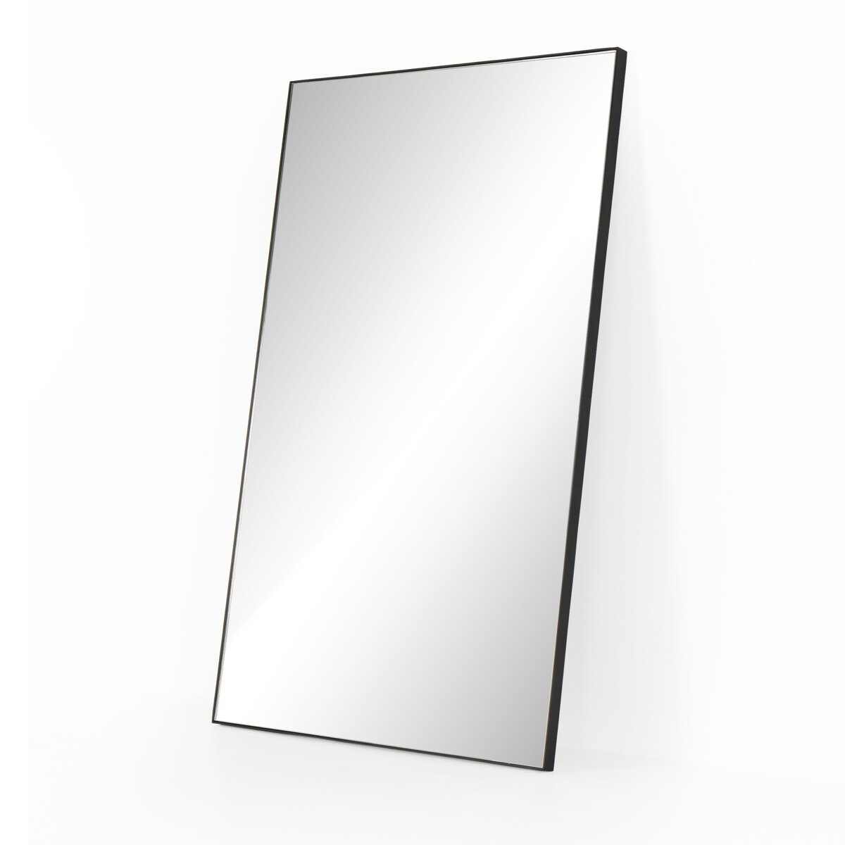 Gideon Rectangle Floor Mirror - Polished Brass