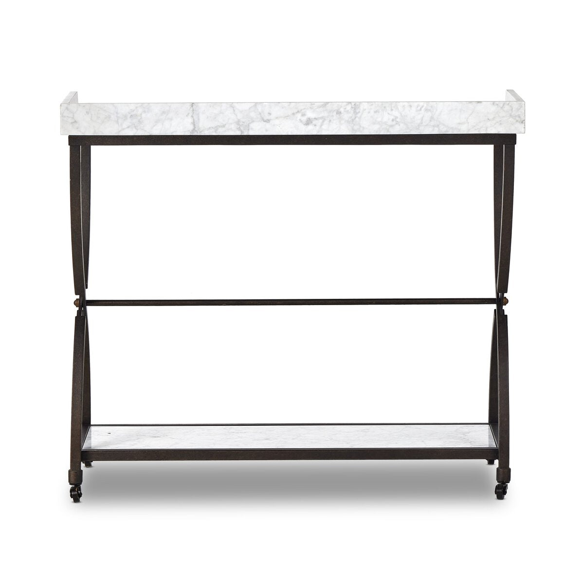 Sigeric Beers Table - Honed White Marble