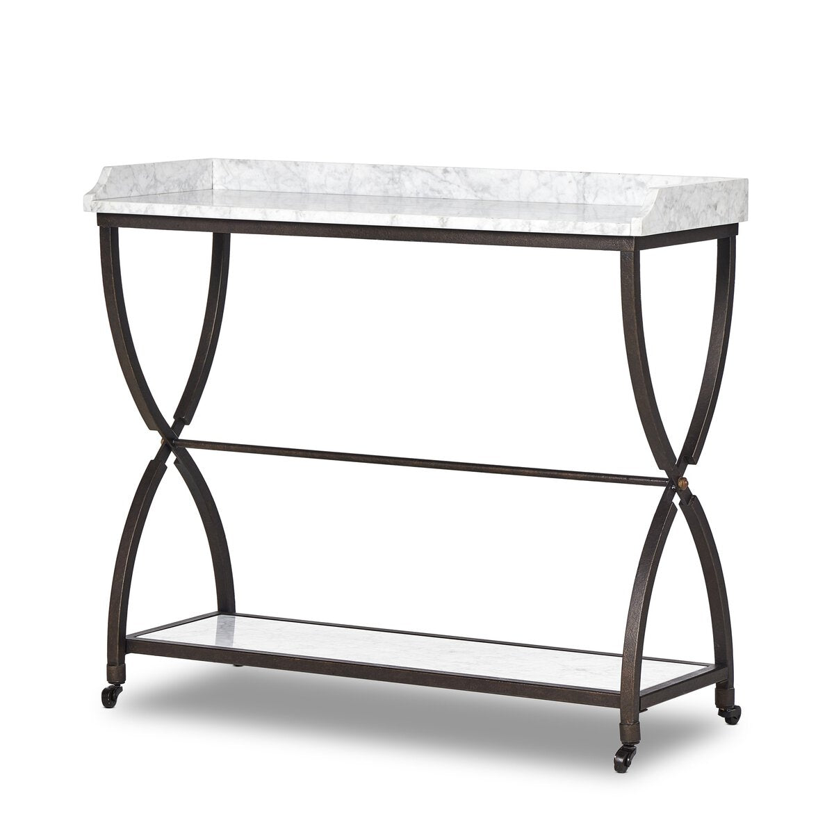 Sigeric Beers Table - Honed White Marble