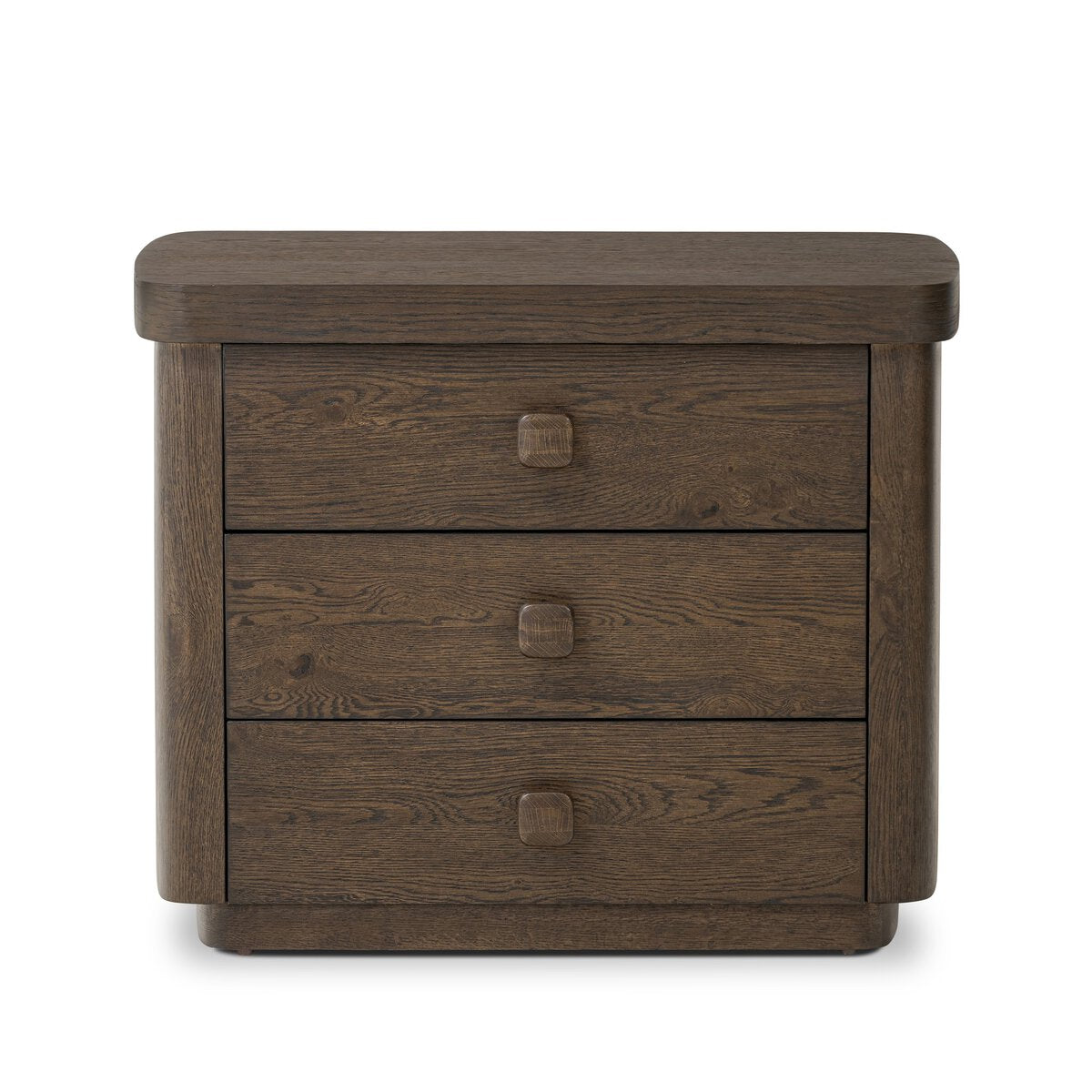 Valdric Nightstand - Rustic Brown Oak Veneer