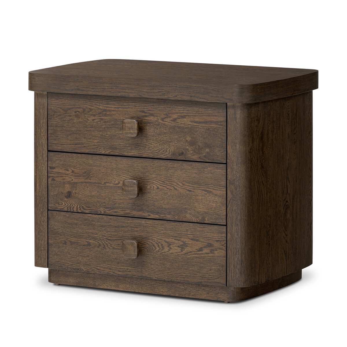 Valdric Nightstand - Rustic Brown Oak Veneer