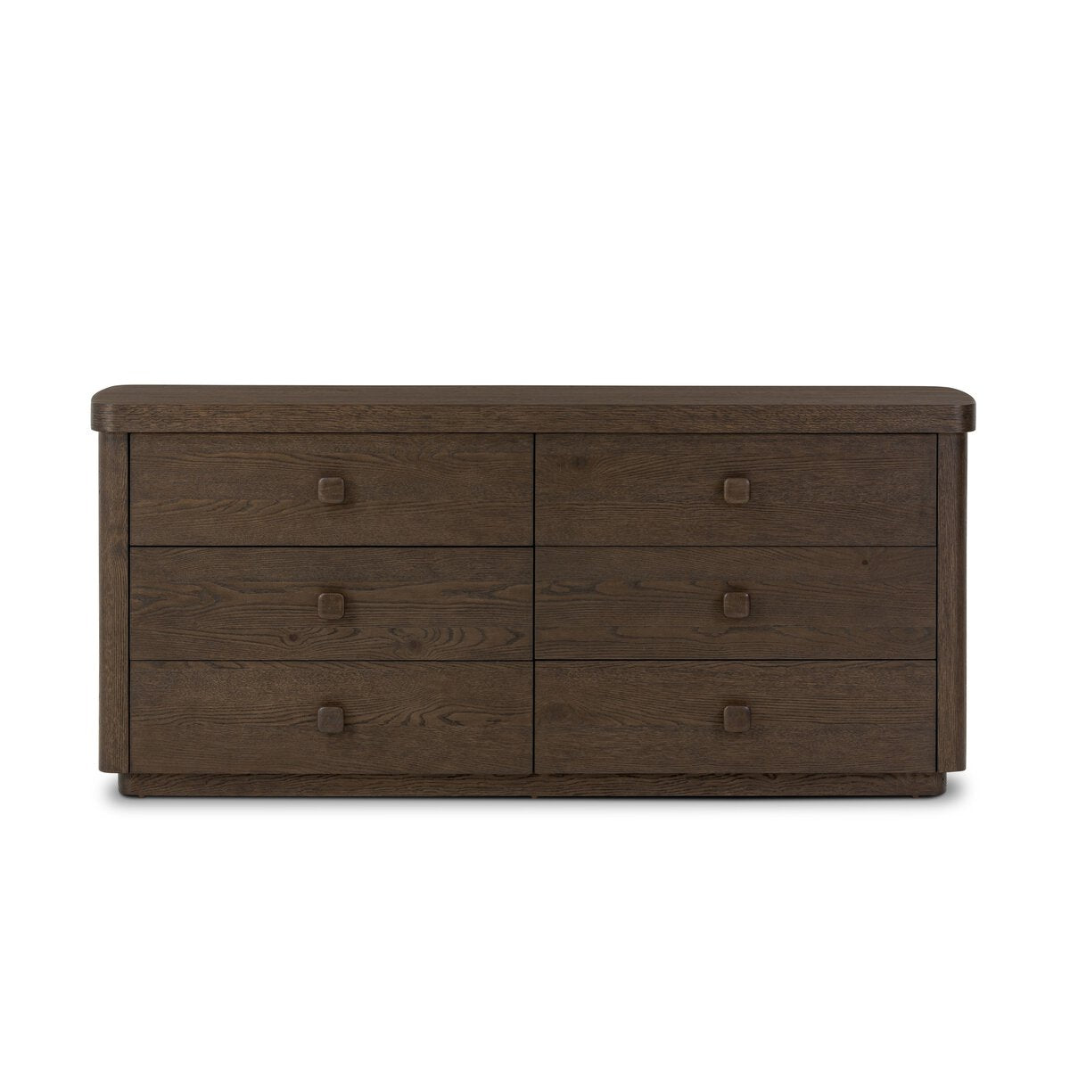 Valmont 6 Drawer Dresser - Rustic Brown Oak Veneer