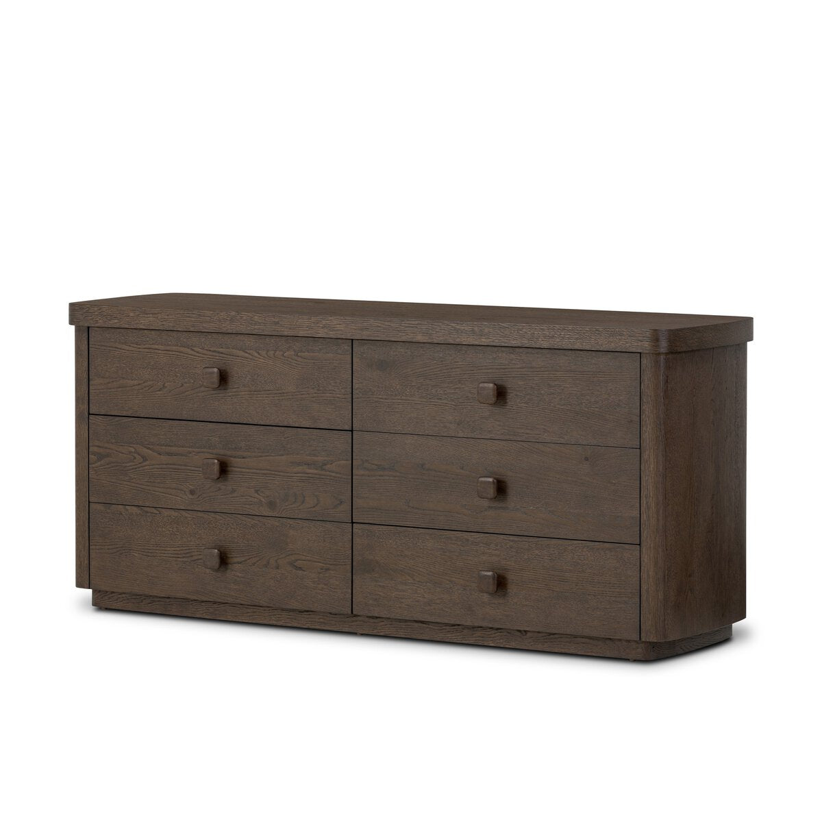 Valmont 6 Drawer Dresser - Rustic Brown Oak Veneer