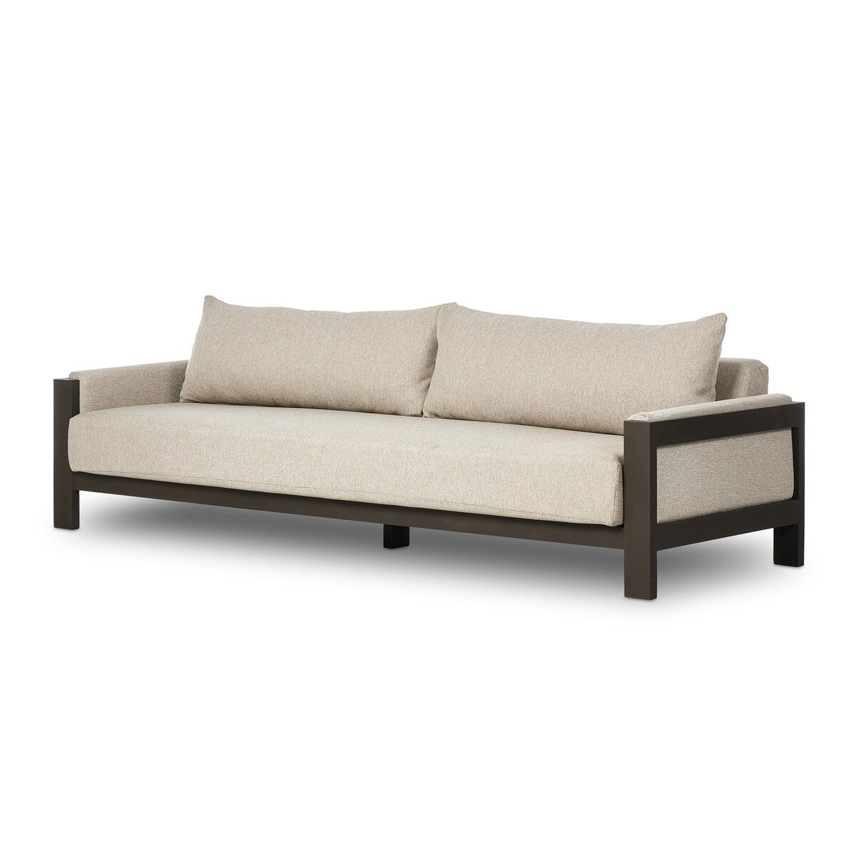 Cynric Outdoor Metal Sofa-106" - Concha Fog