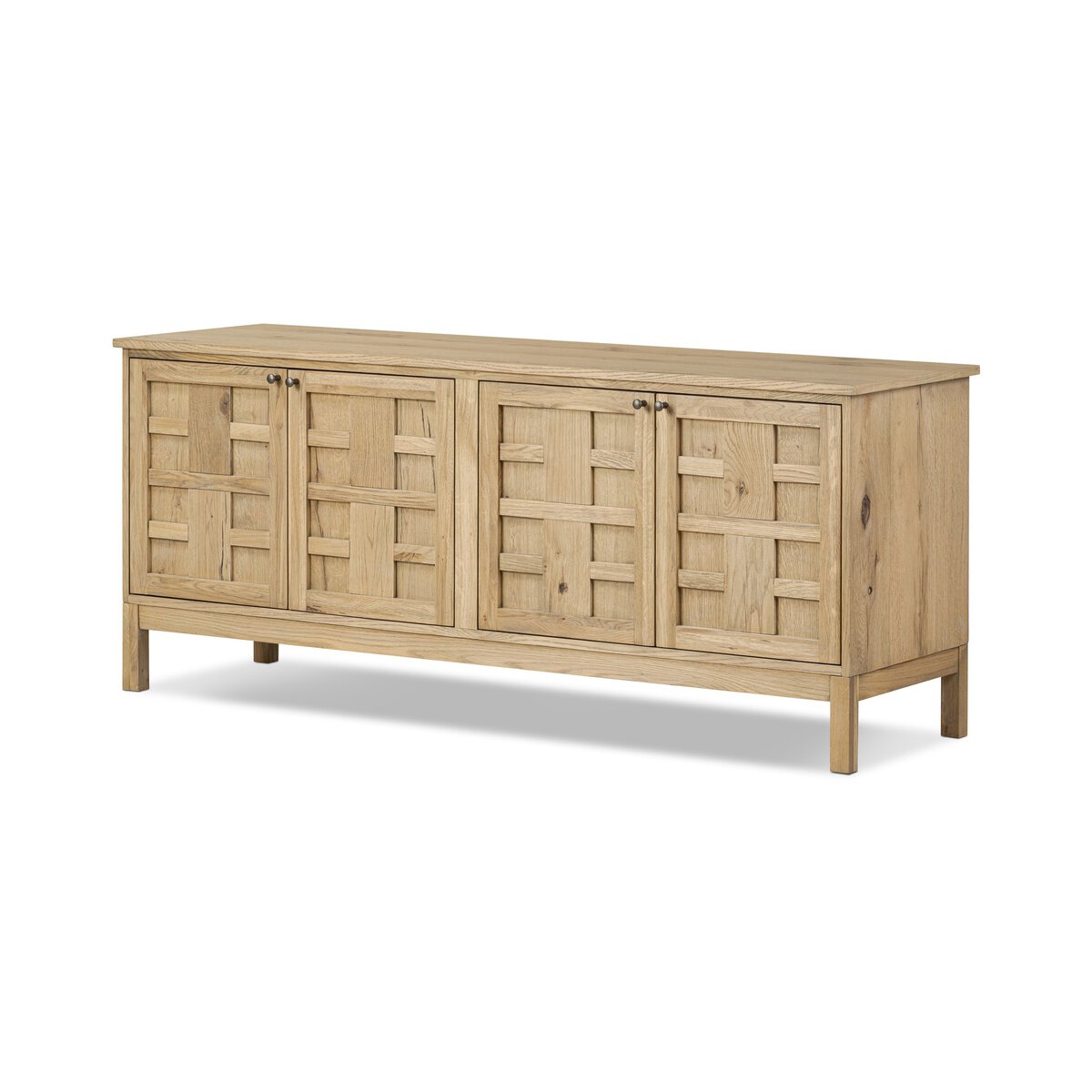 Aethelred Media Console - Aged Natural Oak Veneer