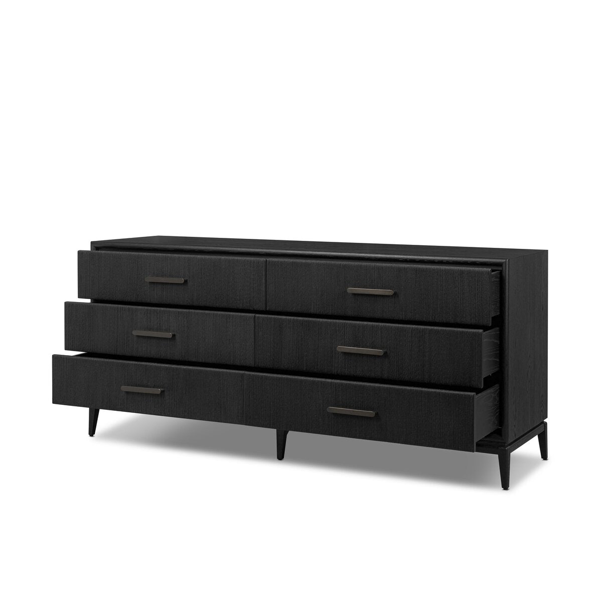 Roderick 6 Drawer Dresser - Black Paper Cord