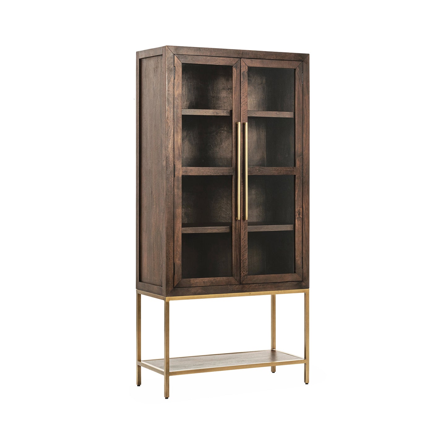 Faelric Display Cabinet Kona Brown