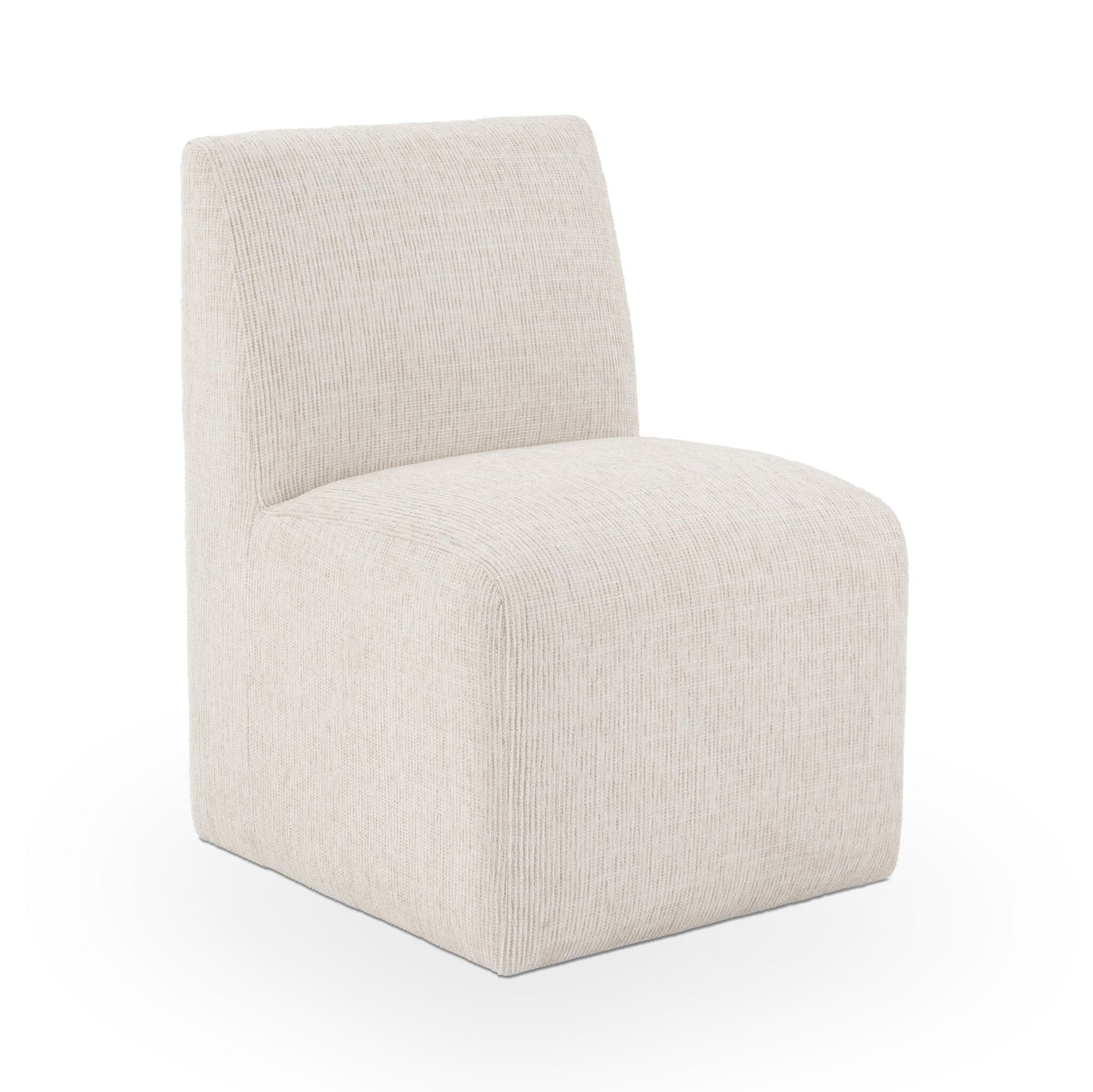Baldric Dining Chair with Casters Beige Vanilla