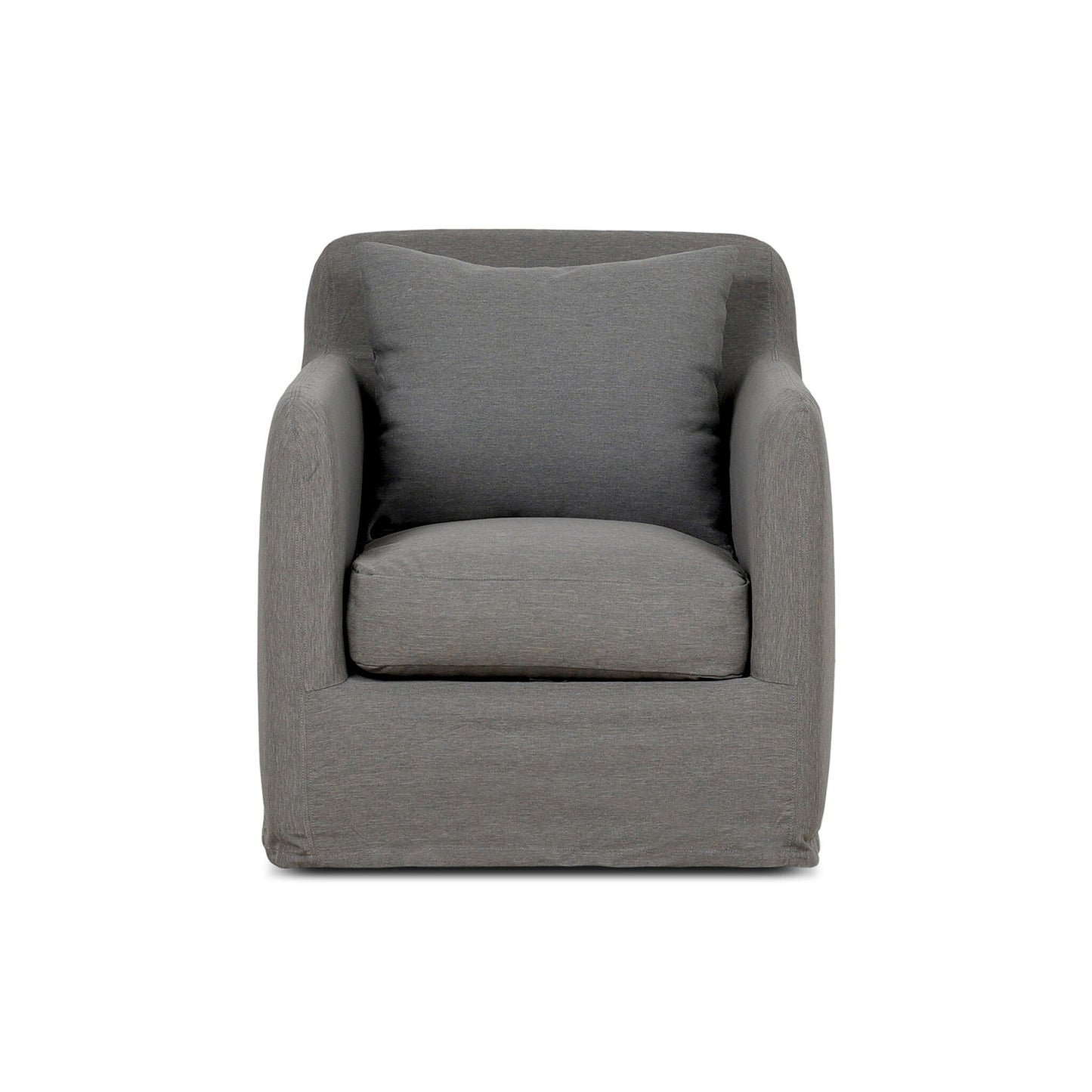 Drystan Outdoor Slipcover Swivel Chair - Venao Grey