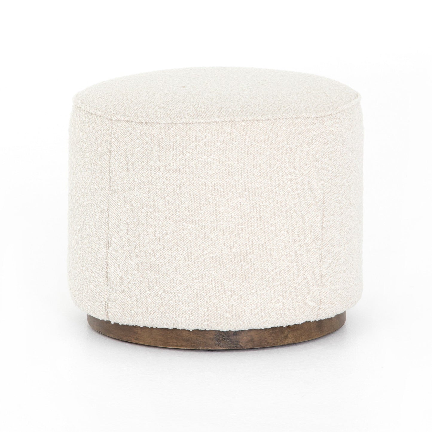 Stirling Round Ottoman - Harness Burlap