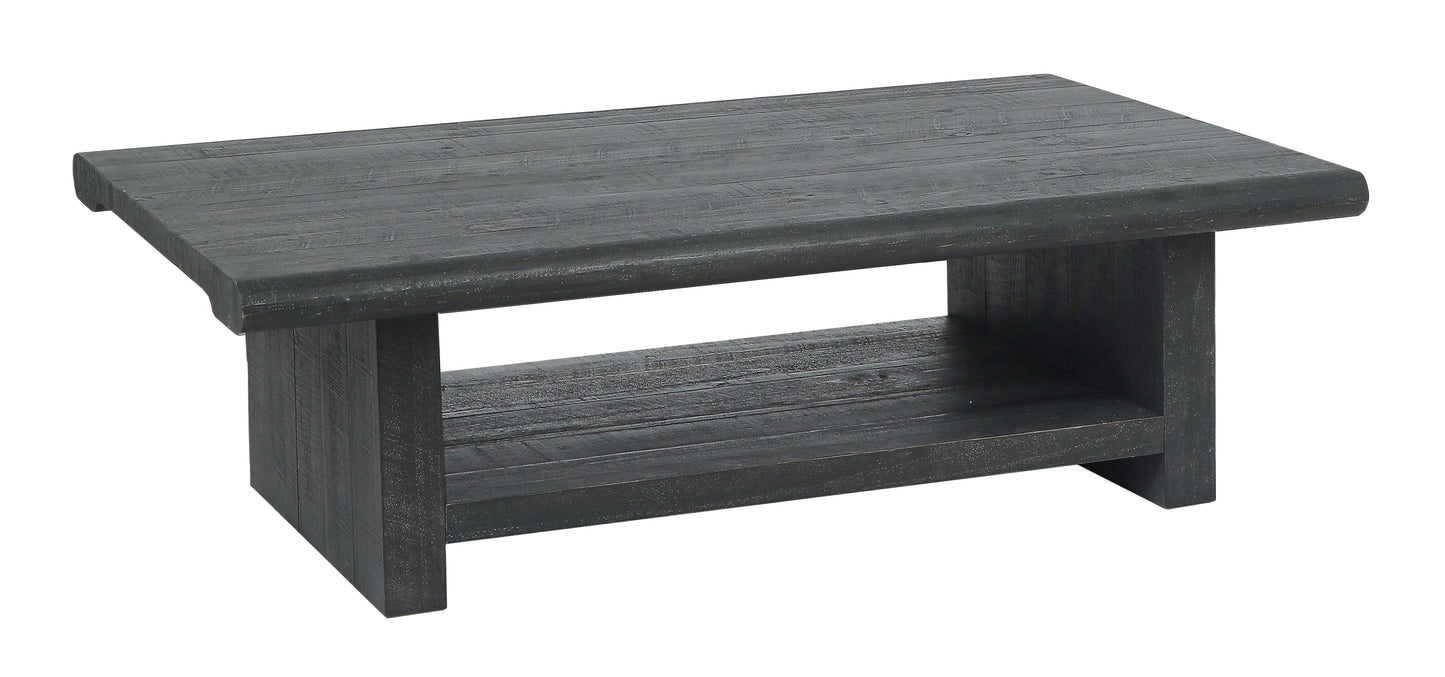 Leofwin 58" Coffee Table Carbon Black