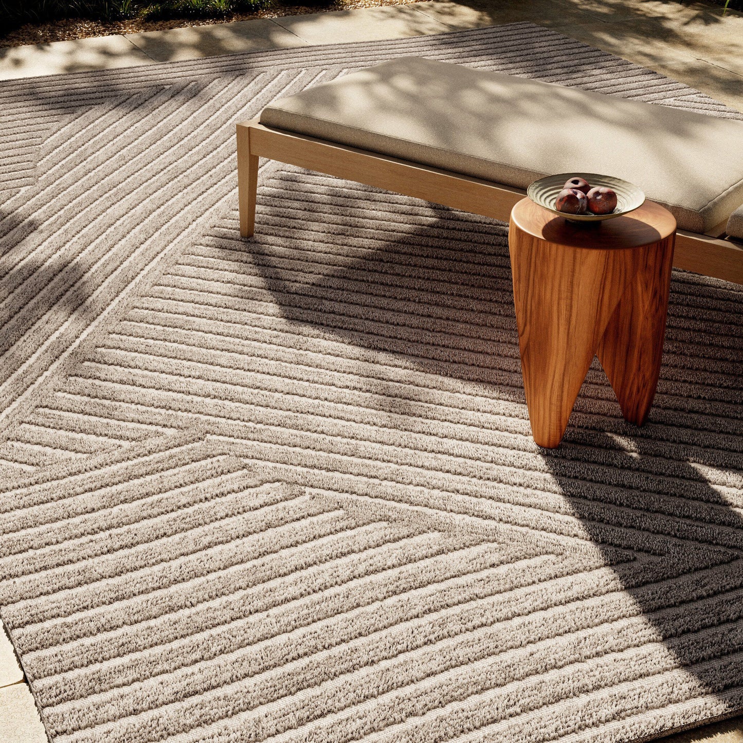 Cerdic Outdoor Rug - Heathered Natural