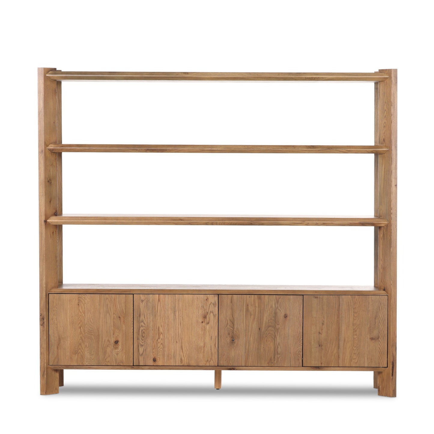 Osric Wide Bookshelf - Smoked Black Oak