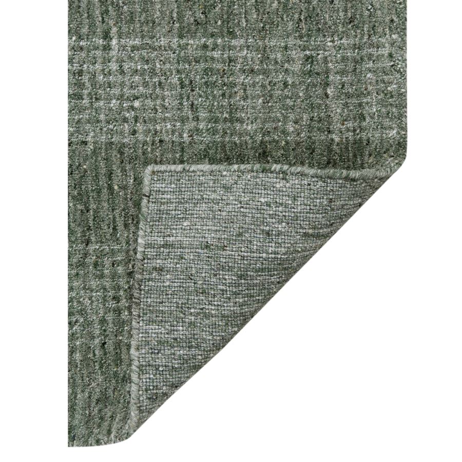 Baldric Bays Green Hand-Woven Wool Blend Area Rug 9'x12'