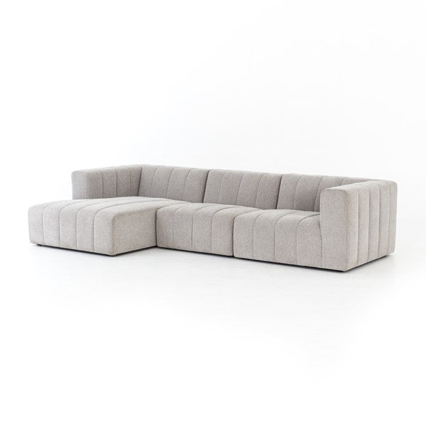 Leofwin Channeled 3-Piece Sectional - Napa Sandstone
