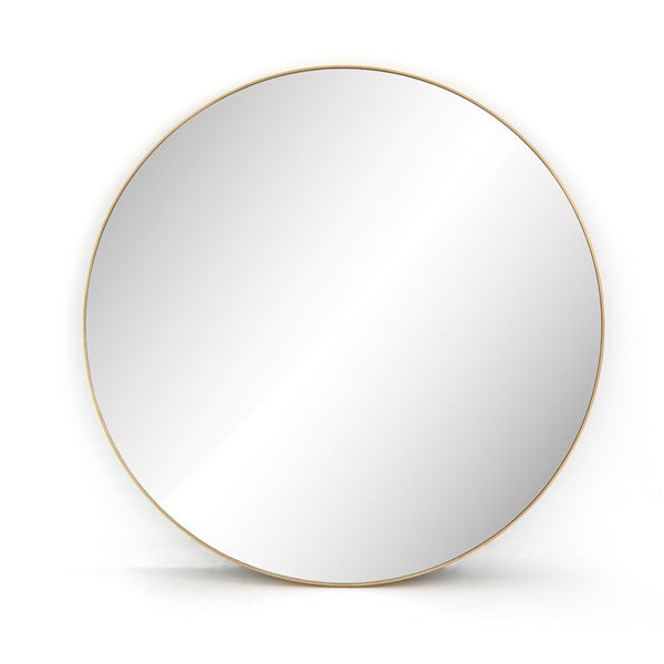Baldric Round Mirror - Polished Brass