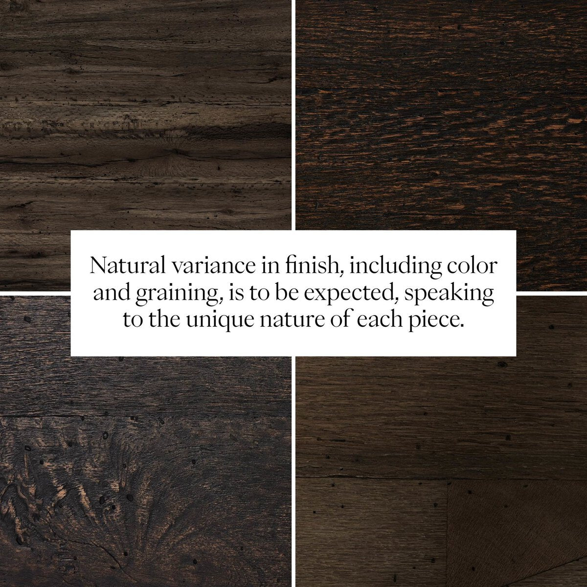 Aethelstan Small Square Coffee Table - Ebony Rustic Wormwood Oak