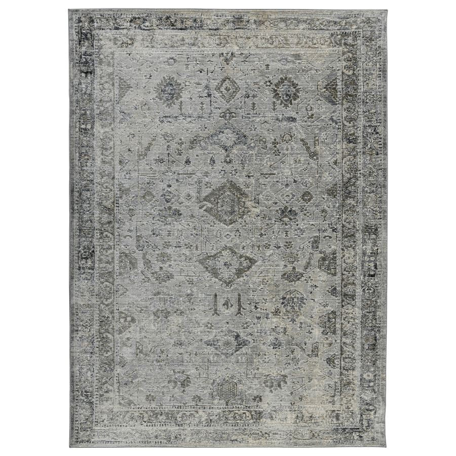 Fenric Cohaug Gray Polyester Blend Area Rug 7'10"x10'10"