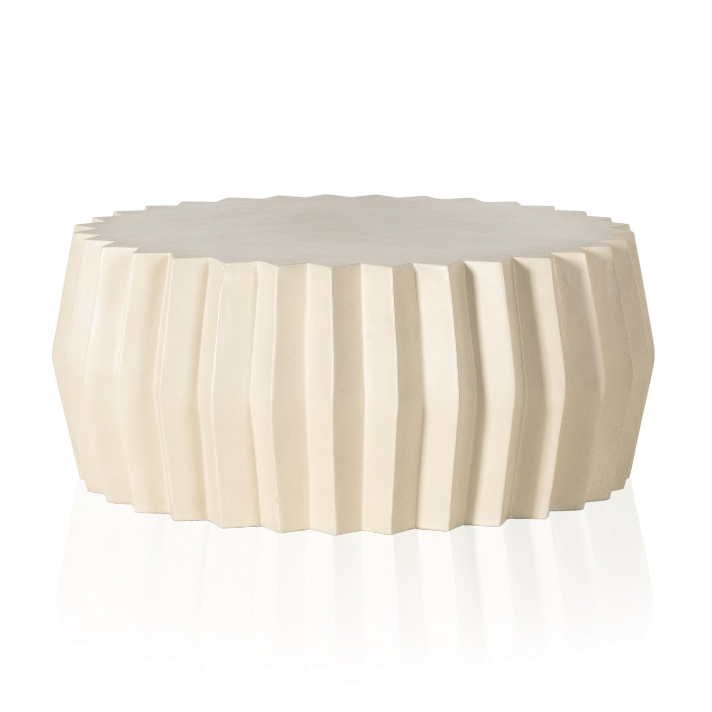 Gazophyta Outdoor Coffee Table - Parchment White
