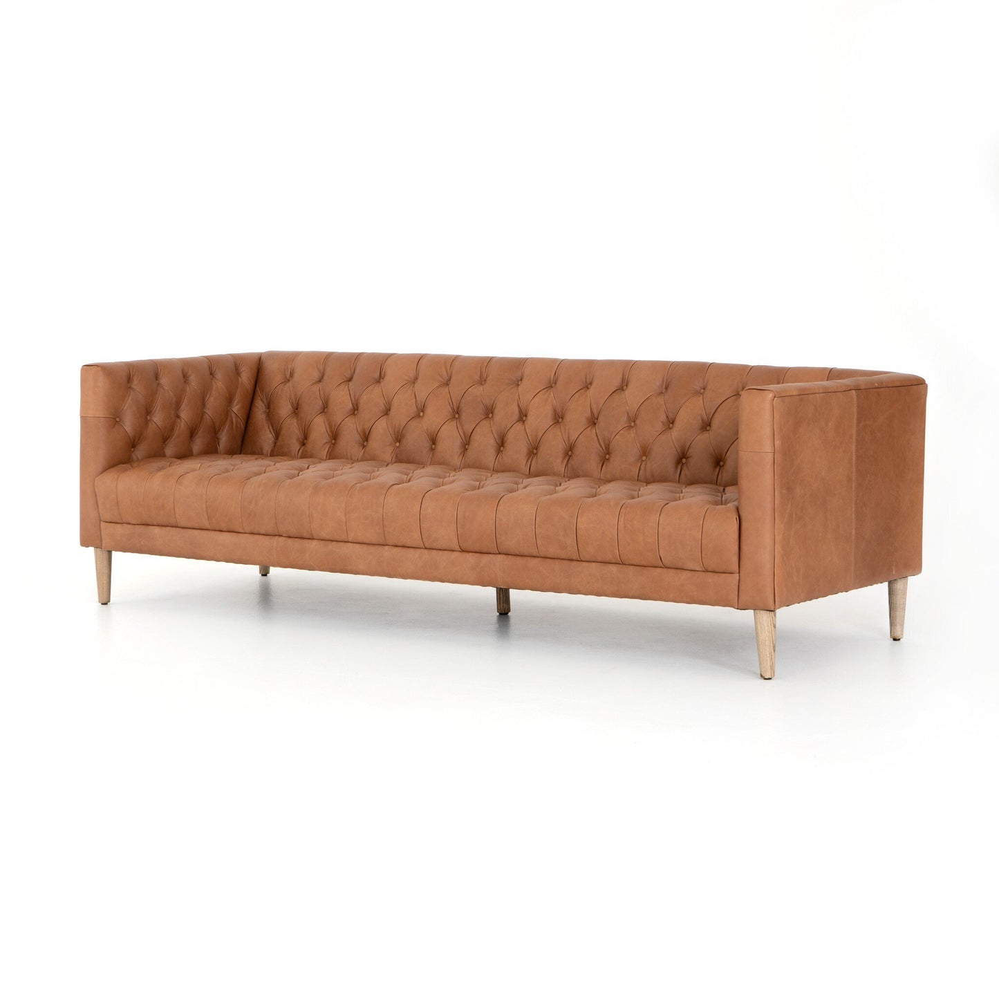 Wulfstan Leather Sofa - Natural Washed Camel