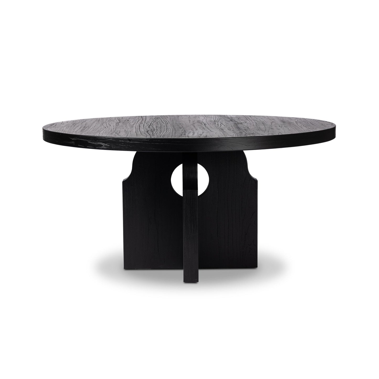 Aldwin Round Dining Table - Reclaimed Black Elm