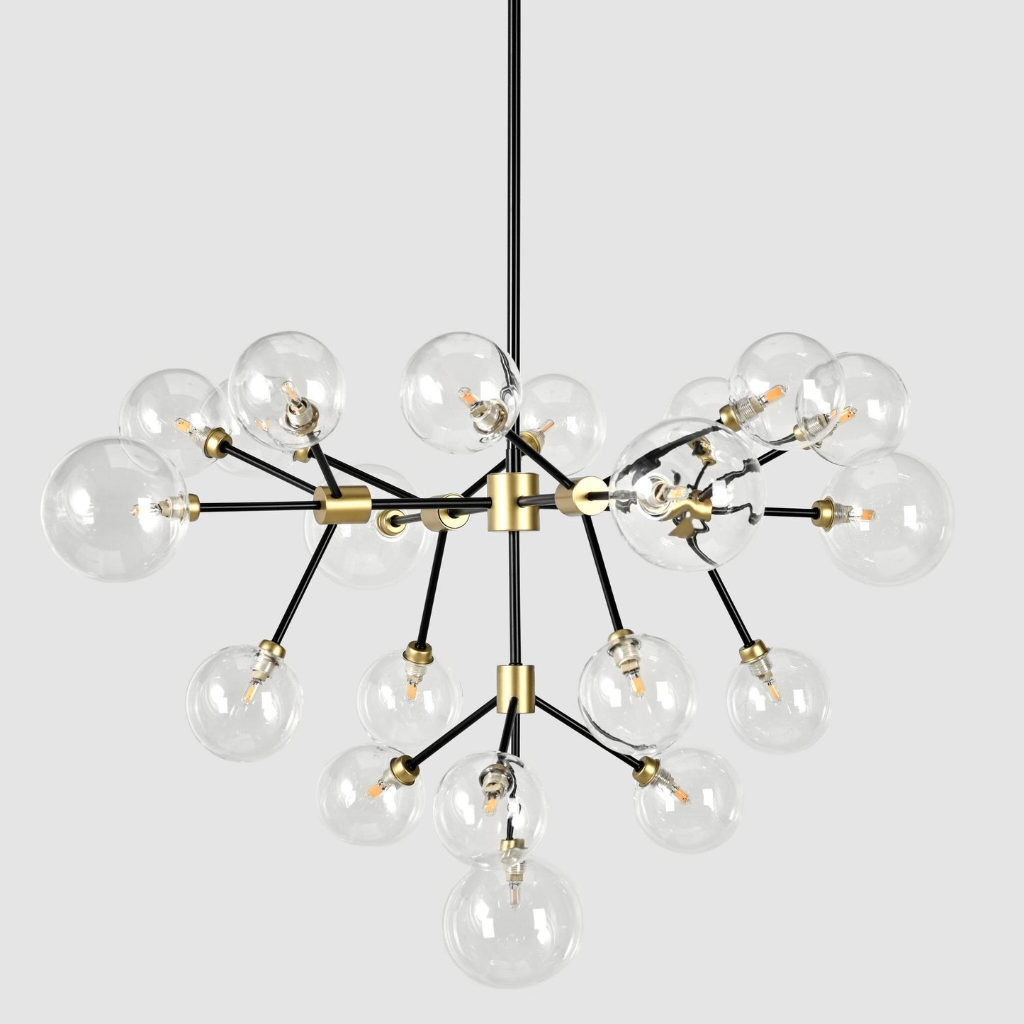 Percival Chandelier Black Gold