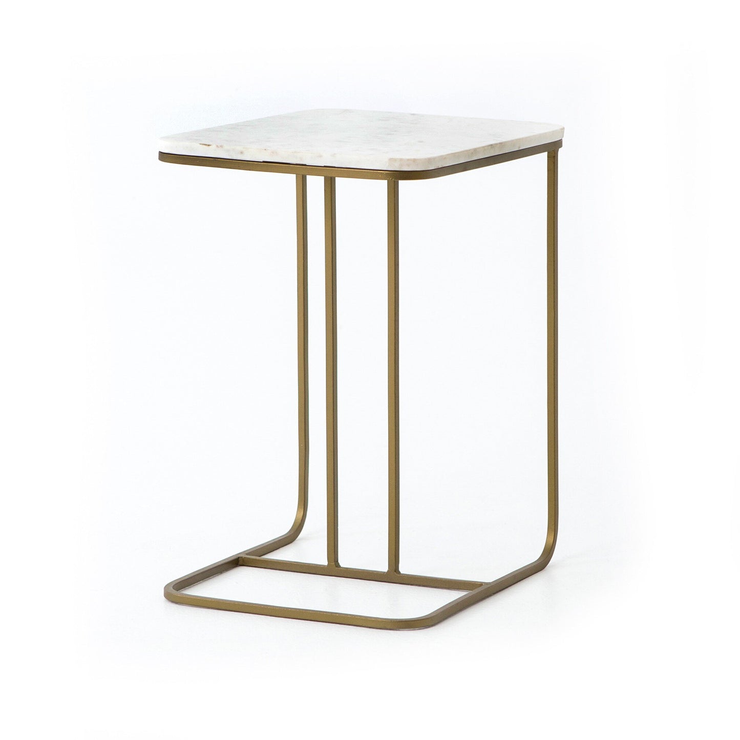 Aethelred C Table - Polished White Marble