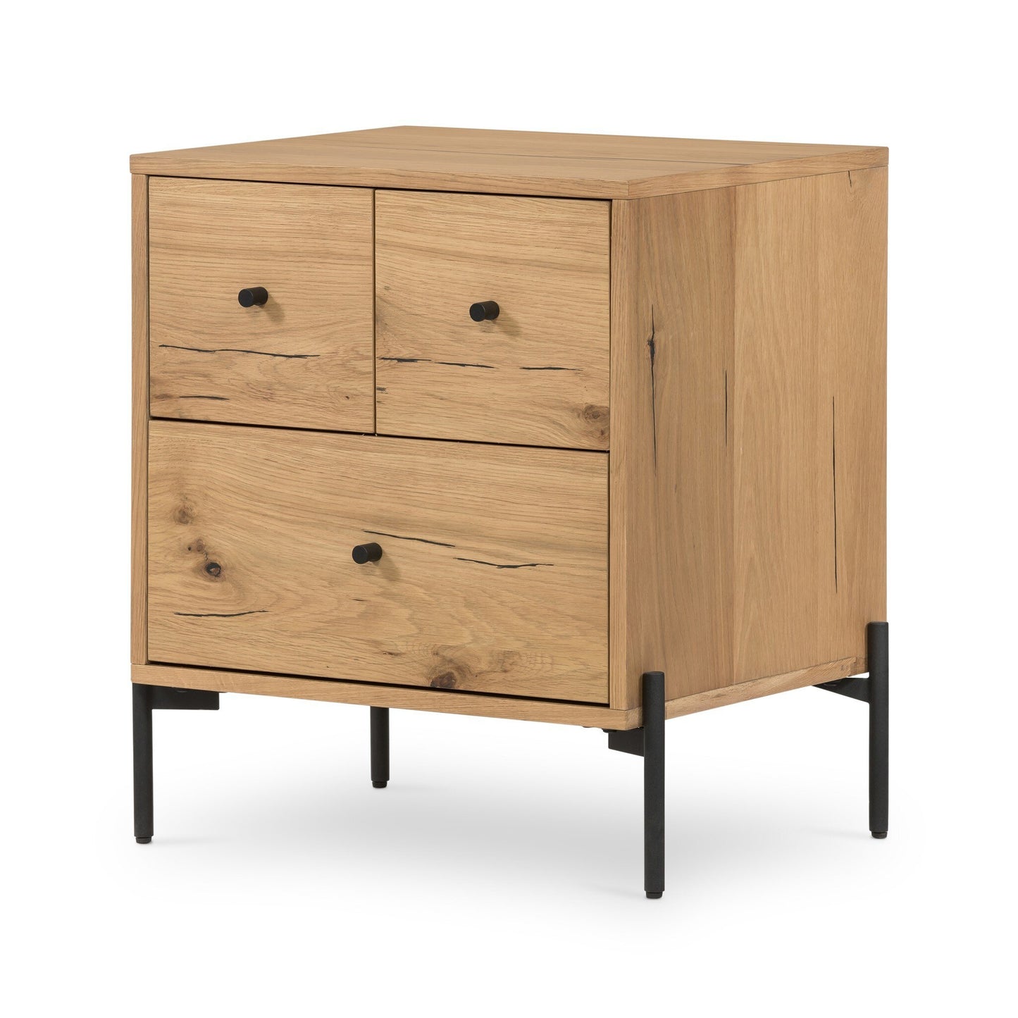 Eadric Nightstand - Amber Oak Resin