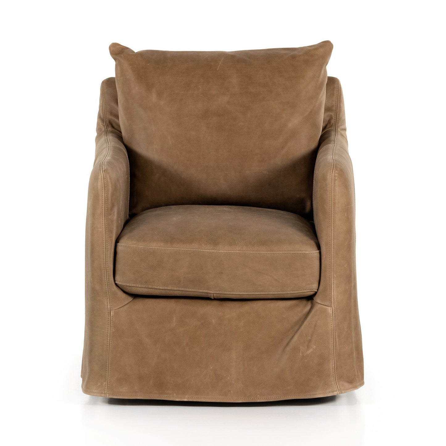 Baldric Slipcover Swivel Chair - Cambric Ivory