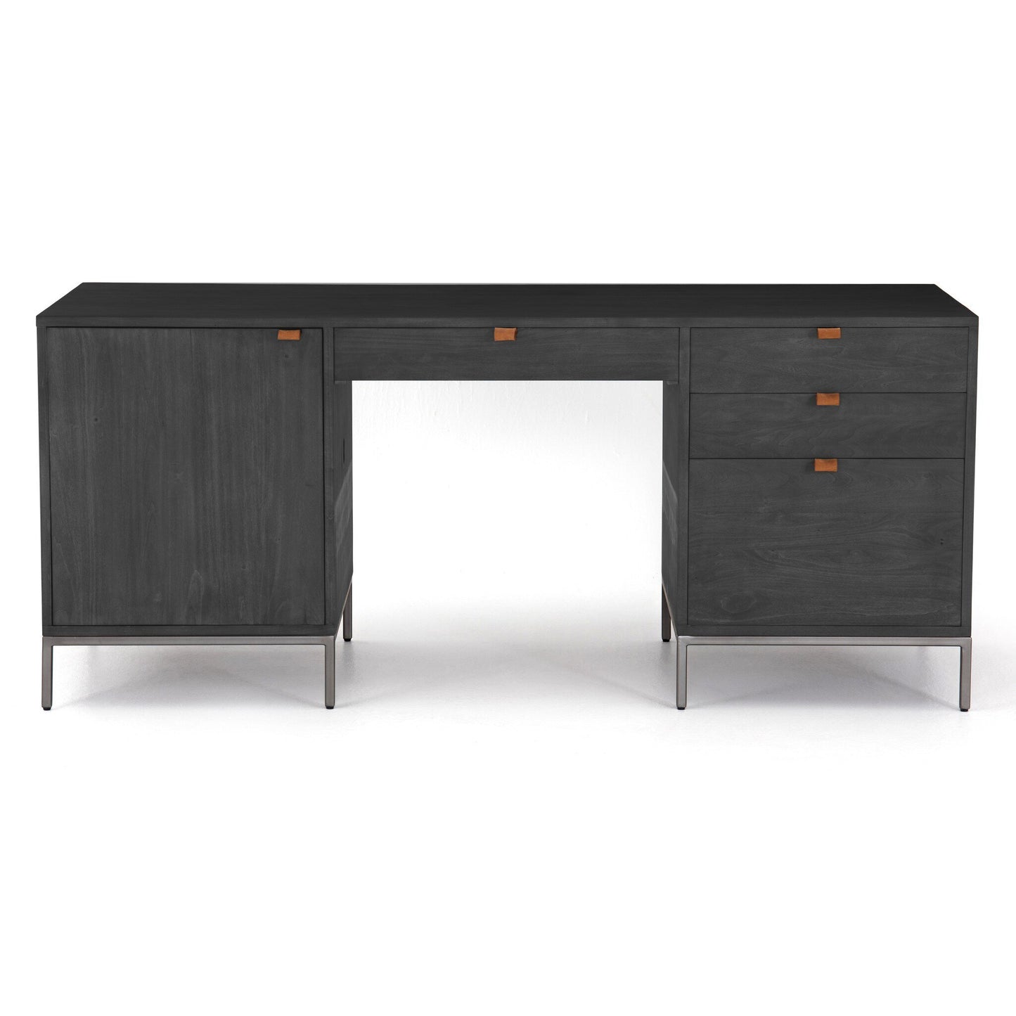 Thornwick Executive Desk - Black Wash Poplar