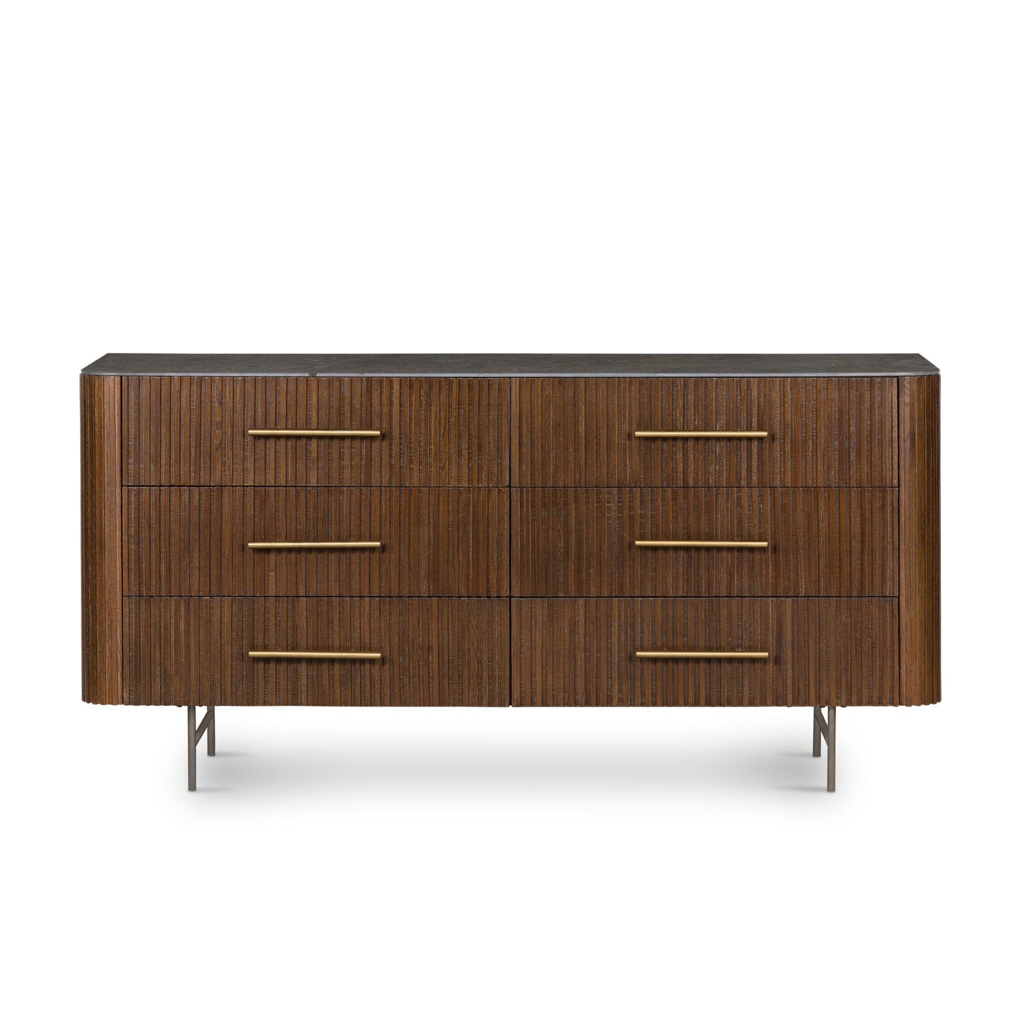 Faelric 6 Drawer Dresser - Terra Brown Oak Veneer