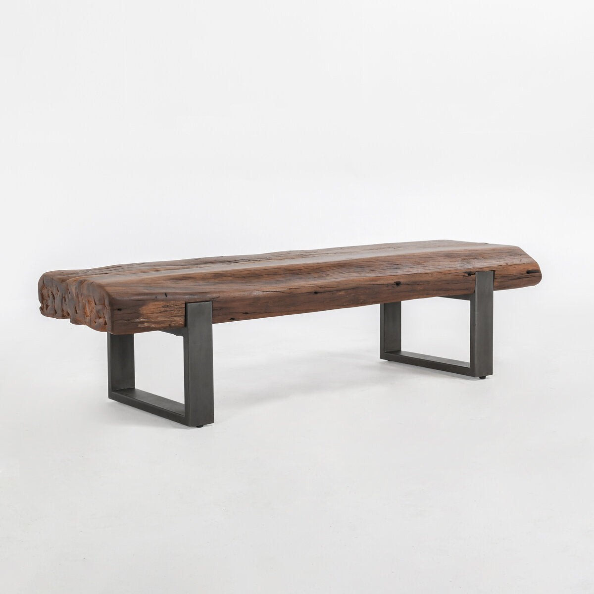 Dunstan 58" Accent Bench Rustic Brown